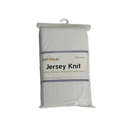 Coverplay® Jersey Knit Play Yard/Compact Crib Sheet, White